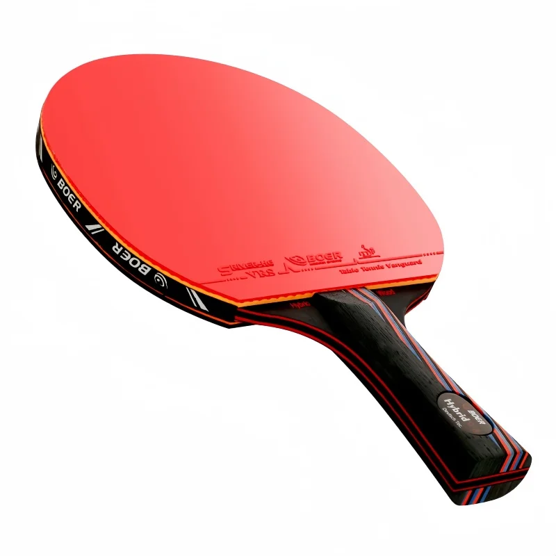 1 Pcs 6 Star Table Tennis Racket Carbon Offensive Lightweight Ping Pong Racket Paddle Bat with Sticky Rubber