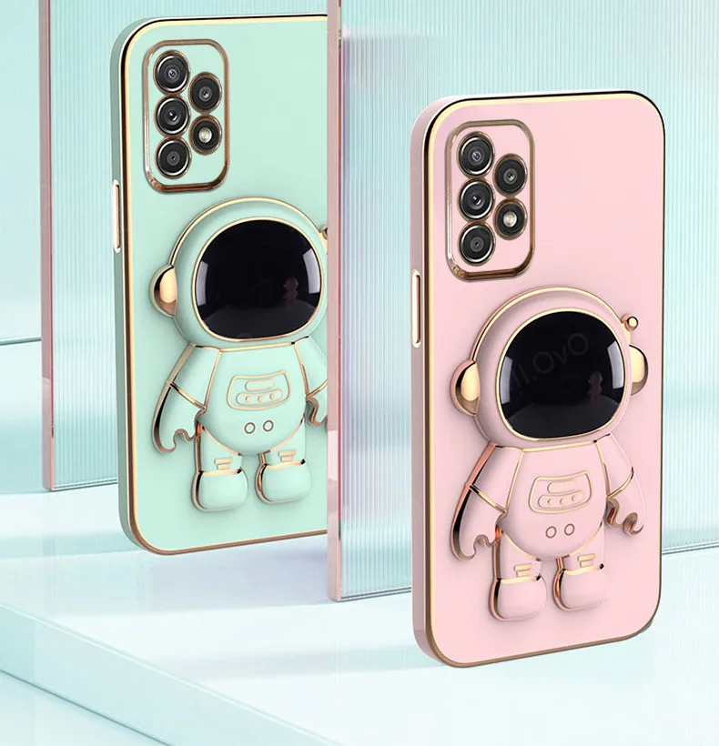 Luxus Astronaut Holder Case fir Samsung Galaxy A21S A31 A51 A71 A03S A10 A20 A30 A50 A11 A22 A42 A33 A53 Telefonstand Ba_voghion.com