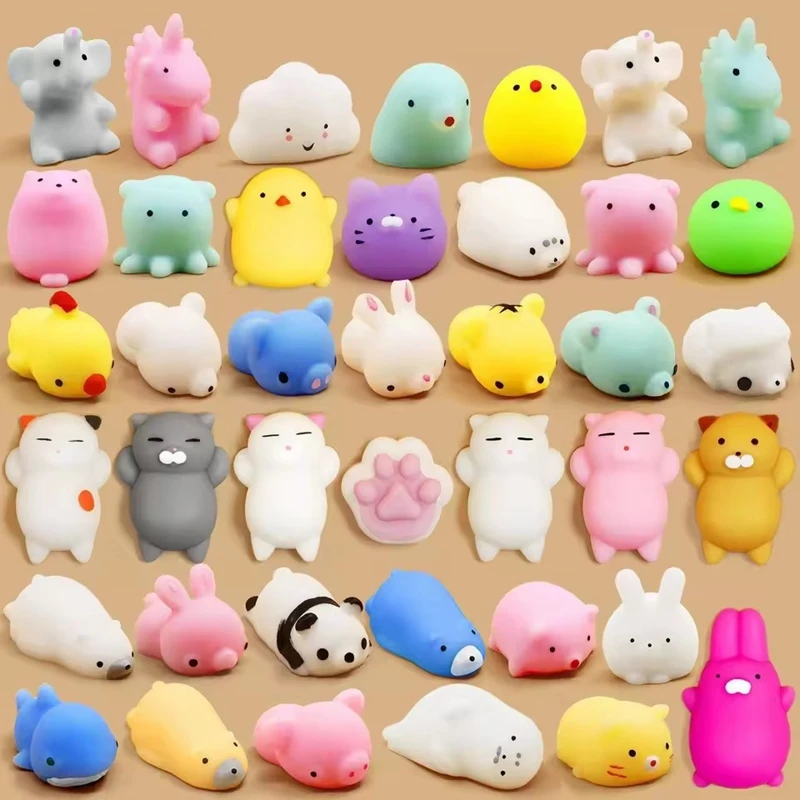 10/20/50PCS Mochi Squishy Toys Mini Kawaii Squishy for Kids Birthday Party Favors Goodie Bag Filler Treasure Toy Classroom Prize
