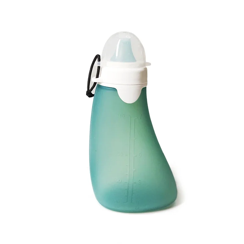 240ml reusable silicone baby food pouch squeeze container freezer bag