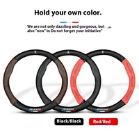 Car Anti-slip Leather Steering Wheel Cover For Peugeot 107 108 206 207 208 301 307 308 406 407 408 508 607 106 3008 4008 5008 GT 2