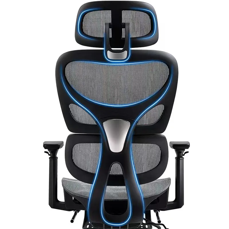 Ergonomic Chair Sedentary Comfort Office Chair Home Study Computer Game Chair Backrest Adjustable Seat With Footrest 3