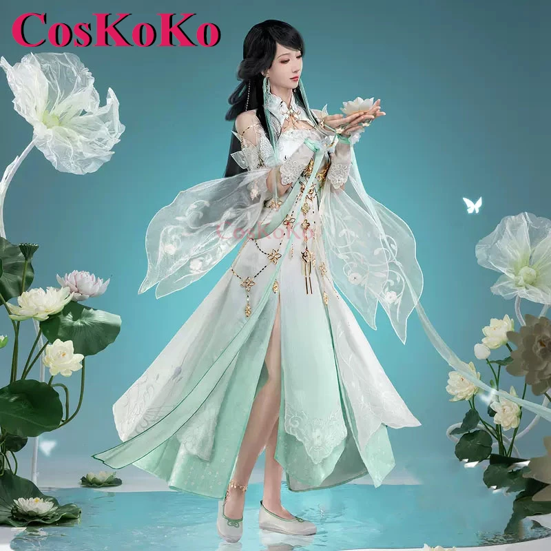 

CosKoKo Su Wen Cosplay Anime Game NiShuiHan Costume Gorgeous Elegant Uniform Dress Halloween Party Role Play Clothing S-XL