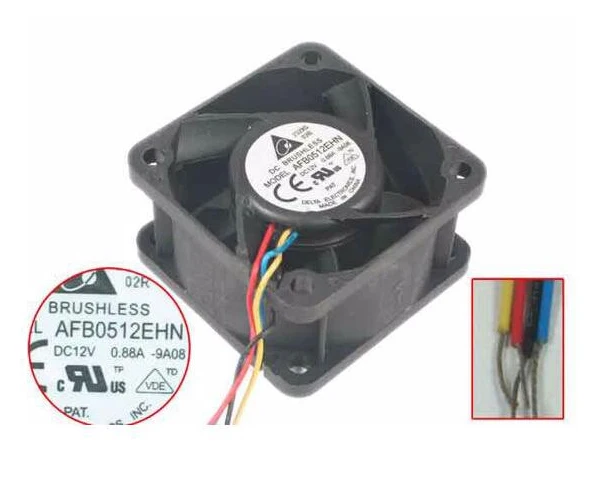 

Delta Electronics AFB0512EHN, -9A08 DC 12V 0.88A, 50x50x28mm 4-wire Cooling Fan