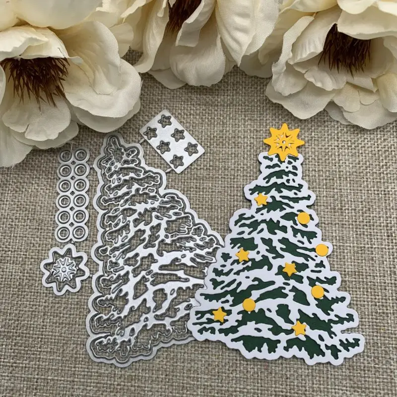 Stern Weihnachtsbaum Dekoration Metall Stanzformen Schablonen für DIY Scrapbooking dekorative Handwerk Stanzschablone Form
