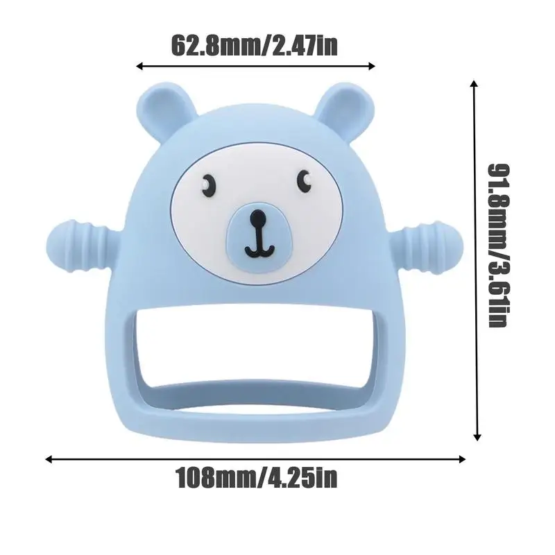 Baby Teether Silicone Beads Baby Teething Toy Anti-Drop Silicone Mitten Chew Toys For Sucking Needs Pain Relief Babies 3M+