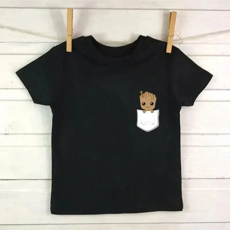 Children Tshirt Kid I Am Groot Bady Anime Groot Movie Tops Cute T Shirt Harajuku Graphic Boys Girls Tee Baby Cotton Short Sleeve 2