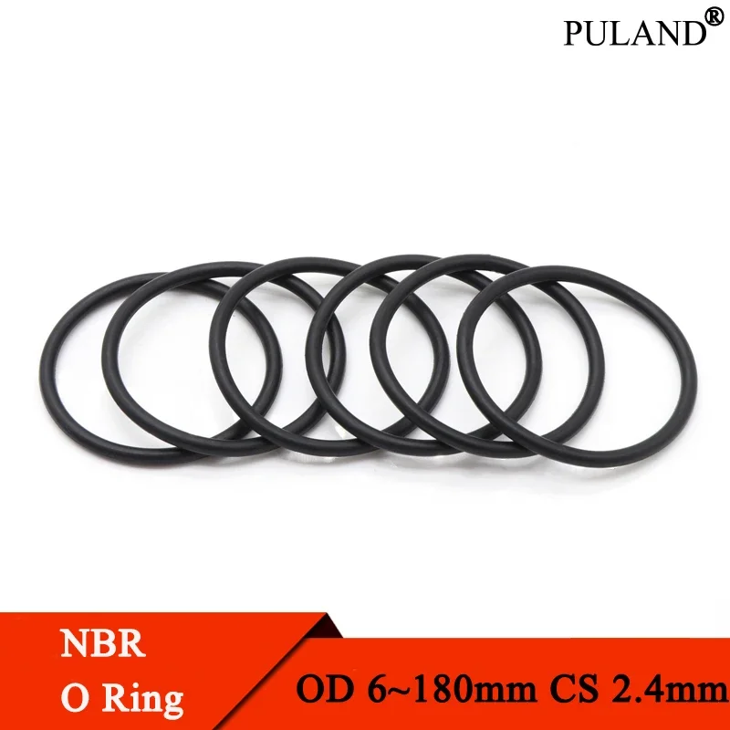 Schwarz Nitrile Gummi, 6mm Querschnitt O-Ringe Dichtring Dichtung Öl