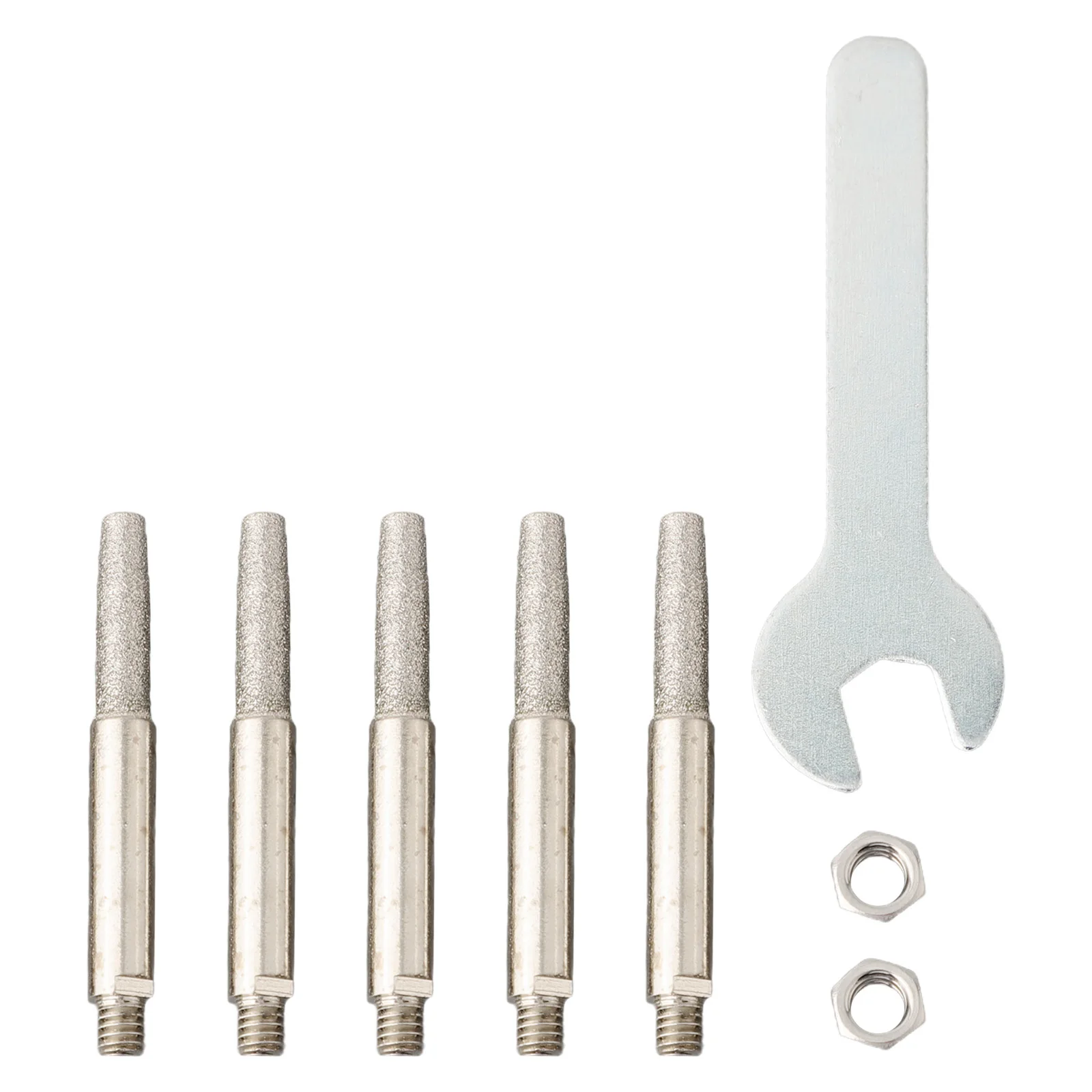 

Chainsaw Sharpener Diamond Grinding Head Cylindrical Burring Bit 4/4.8/5.5mm Polishing Head W/ Spanner For Hand Chain Grinder