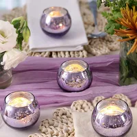 6/12 Pcs Assorted Votive Candle Holders Mercury Tealight Candle Holder Glass Wedding Table Decorations for Home Birthday Party 3