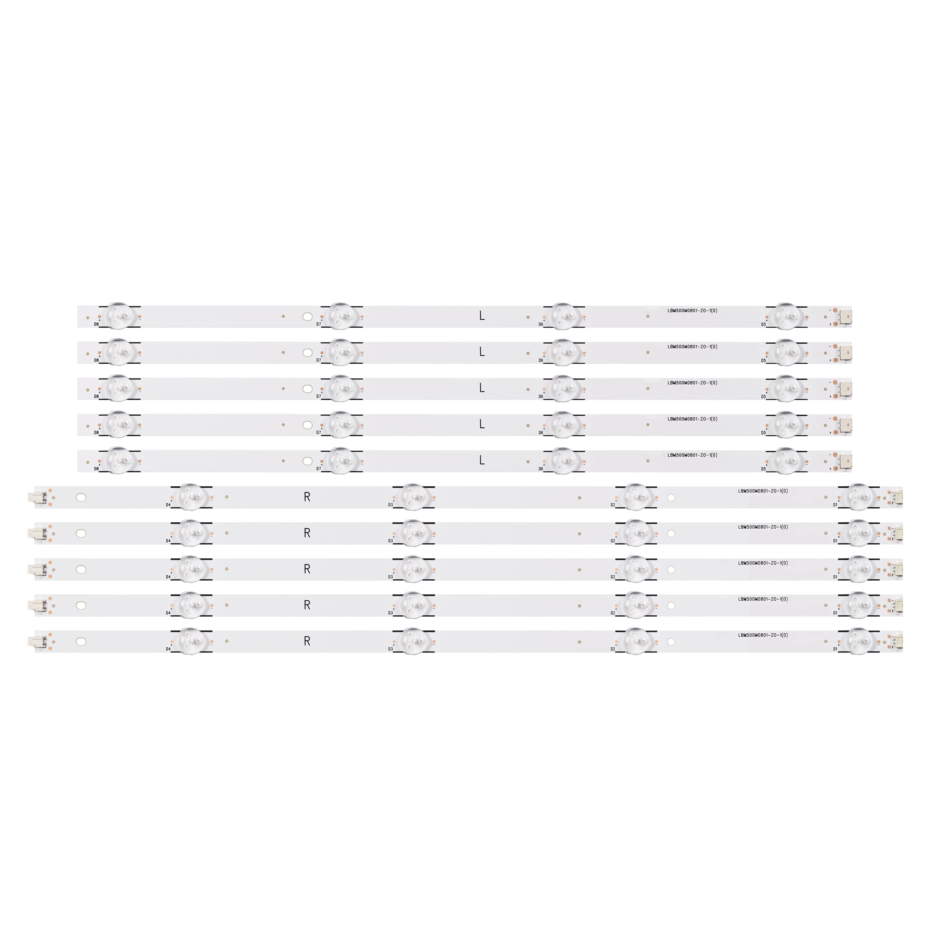 Tira de Luz de Fundo Led para Samsung Ue50nu7002u Un50nu7095g Everlight Lbm500m0801-z010 T500qvn04.0 T500qvn03.0 58.50t38.001