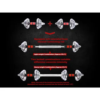 Adjustable Dumbbells Cast Iron Set Up to 66Lbs/44Lbs Weight with Connecting Rod for Home Gym Workouts Black Durable and Versati 3
