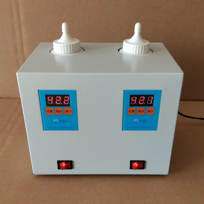 

Ultrasonic couplant, heater, thermostat, automatic heating of double cups, single cup