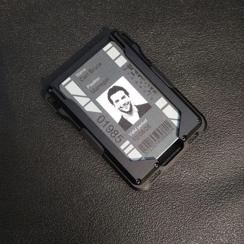 RFID Blocking Aluminum & Leather Pop-Up Wallet