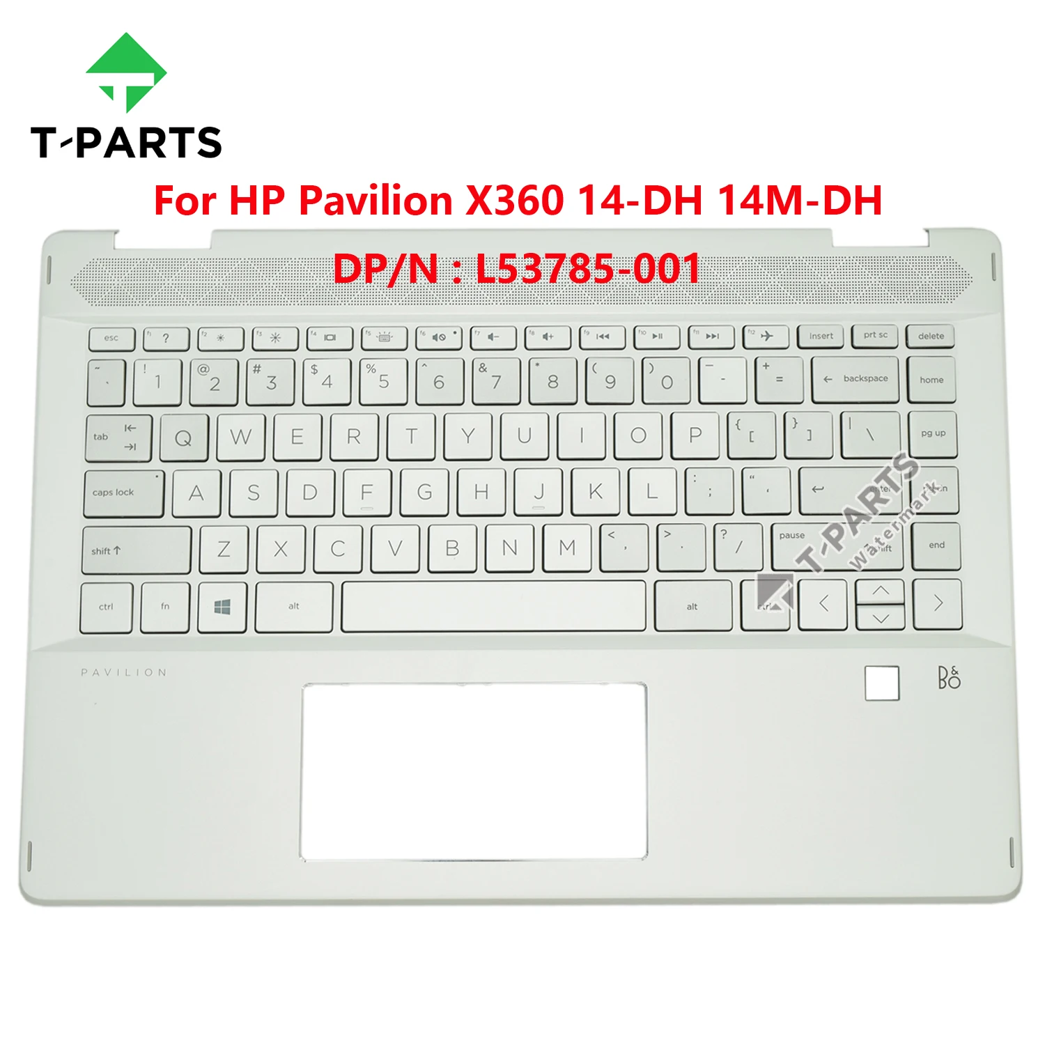 L53785001 Silver Original New For HP Pavilion X360 14DH 14MDH Upper Case Palmrest US Keyboard