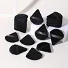 20 Pieces Black Triangle Powder Puff Makeup Puff Velour Face Cosmetic Foundation Sponge Wet Dry Makeup Tool For Makeup Starters 1