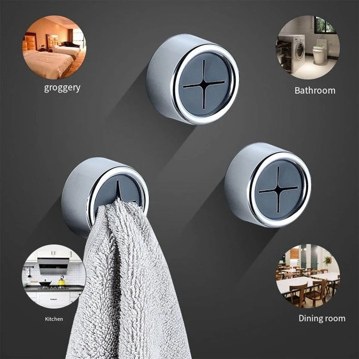 Self Adhesive Towel Plug Holder Wall Mounted Bathroom Organizers Towel Hooks Storage Rack Kitchen Rags Dishcloth Clips wall mounted hook rack towel hook rack