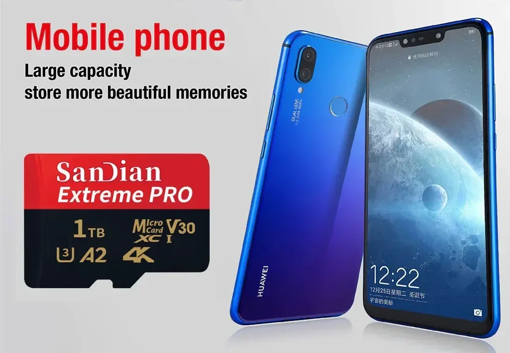 100%  ޸ ī, 100 MB/s A2 ī޶ SD ī, 128GB 256GB ũ TF/SD ī, Ŭ 10 512GB ÷ ī, ȭ  º