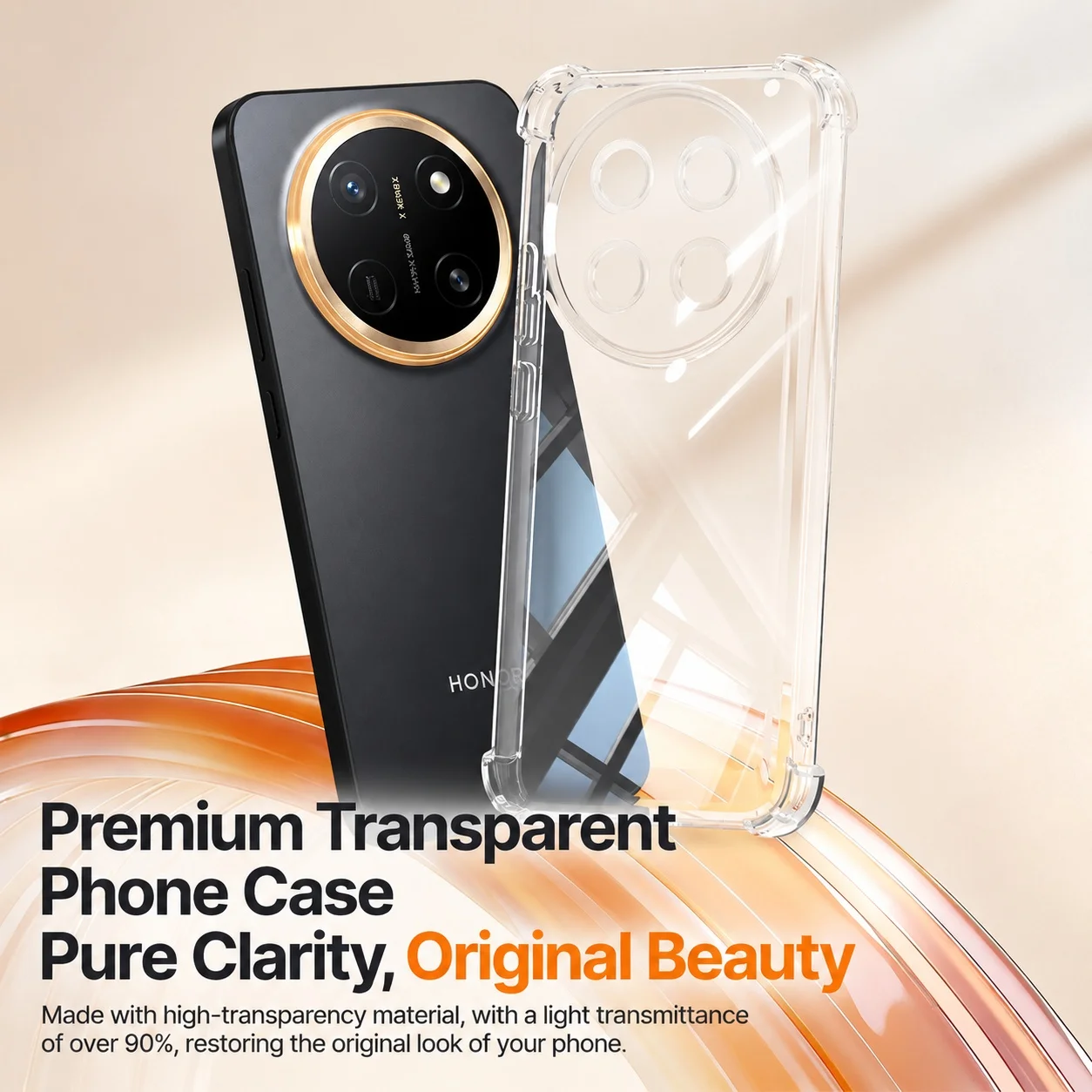 Durable Silicone Shockproof Clear Phone Case with Airbag Corners
