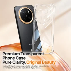 Durable Silicone Shockproof Clear Phone Case with Airbag Corners for Honor X80 Pro Max (Clear)