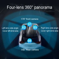Caméra de tableau de bord 4K 4 canaux dissimulée avec application, vision nocturne, détection de mouvement, surveillance de stationnement 24/7, capteur G, enregistrement en boucle, WDR, boîte noire, DVR de voiture 6