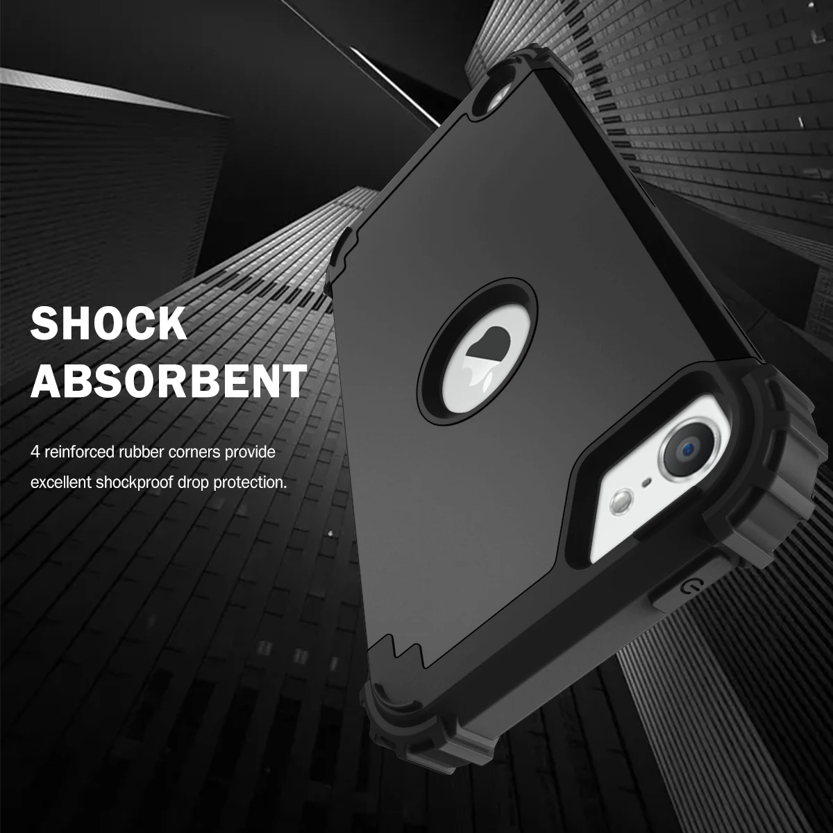 Heavy Duty 3-in-1 Shockproof Phone Case with Soft TPU Lining & Hard Plastic Frame