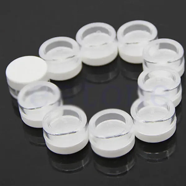 Transparent Sample Jars Pot Containers White Lids Cosmetic Makeup Cream Storage 50PCS