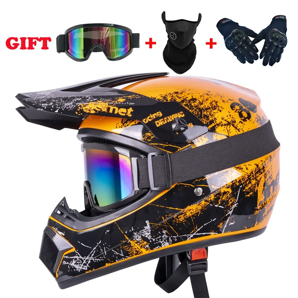 Full Face Motorcycle Helmet Off-road Motorbike Free Shipping Send 3 Gifts Downhill AM DH Cross Capacete Motocross Casco helmets 3