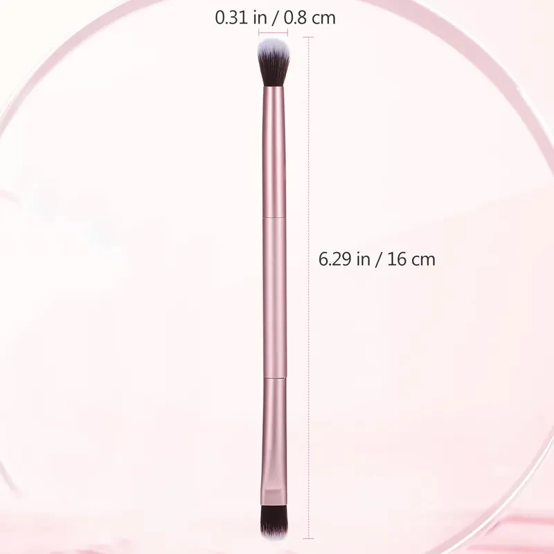 1/2/3/4/5/6pcs Double Ended Eyebrow Eyeshadow Brush Professional Makeup Tool For Women With Aluminum Tube Handle Premium Fiber 2