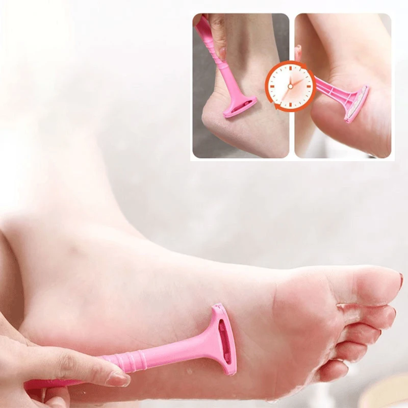 Professional Handle Dead Skin Calluses Removal Scraper Feet Care Nursing Plastic Portable Pedicure Massage Tool Beauty-health dead skin scraper