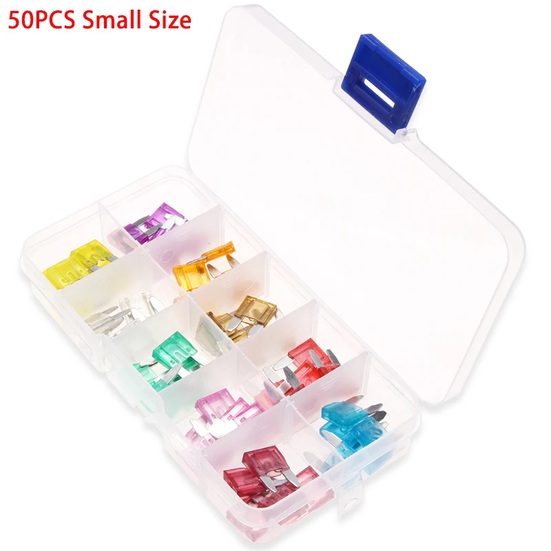 Car Auto Small and Medium Blade Fuse Motorcycle Boat Truck Automotive Blade Fuse Assortment Set 50/80/180pcs 5/10/15/20/30A