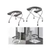 Seniors Folding Toilet Seat Shower Chair Strong Bearing Capacity Quality Easy to 3