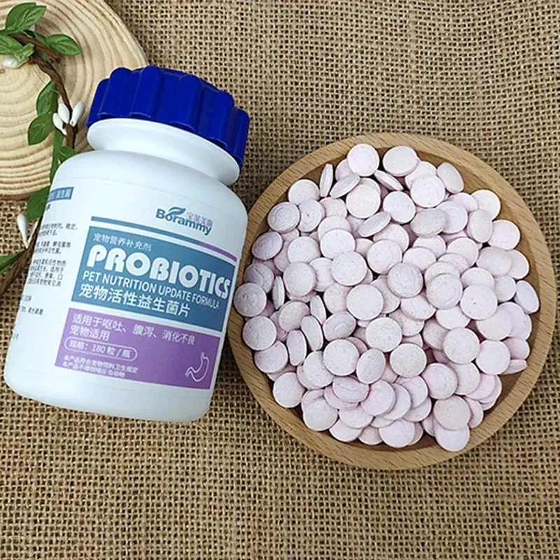 New 180 Tablets Pet Active Nutritional Probiotics Improve Diarrhea Digestion Gastrointestinal Health Products for Cats and Dogs