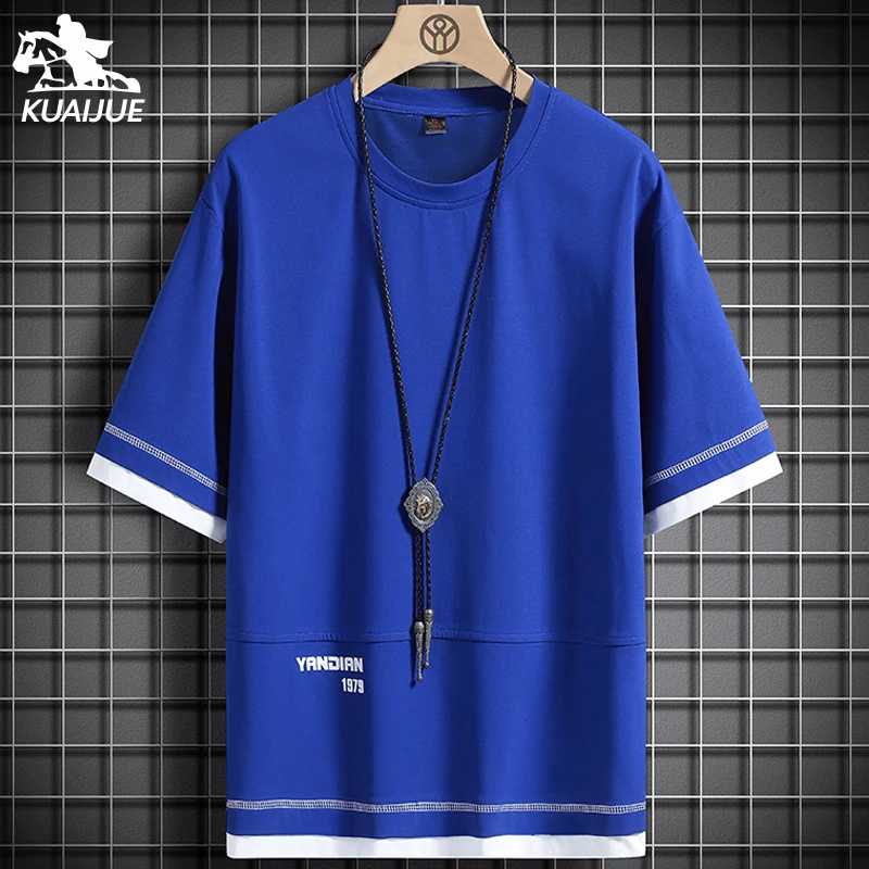 

Мужская футболка, Размер Φ 5XL, летние новые мужские футболки с коротким рукавом, Молодежный топ, мужская повседневная футболка с принтом, быстросохнущая футболка 6815