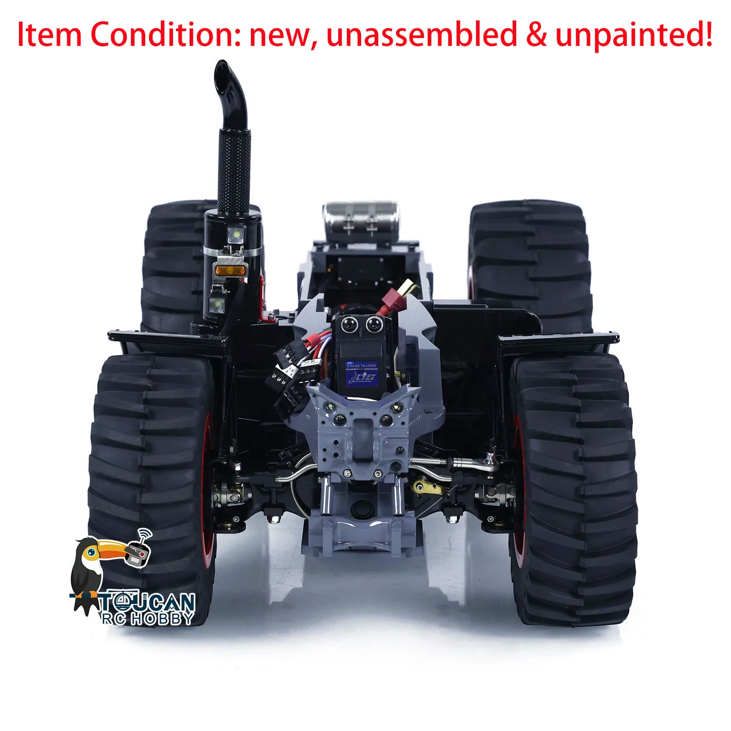 LESU 1/16 4X4 Metal Chassis Part Unpainted Kits for Toys AOUE-1050 RC Tractors Remote Control Car DIY Model with ESC Motor Servo 5