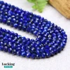 100% Natural Lapis Lazuli 2mm/3mm Faceted Loose Beads For Jewelry Making Bracelet Necklace Accessories 15'' 4