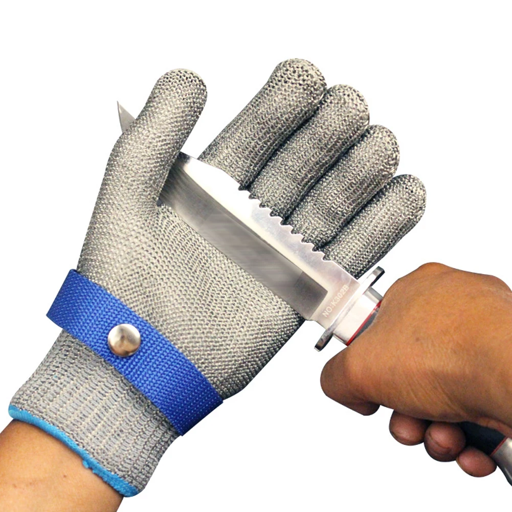Cut Resistant Glove Stainless Steel Mesh Metal Gloves Working Safety Anti-cut Slaughter Butcher Cutting Fish-killing Iron Glove 4