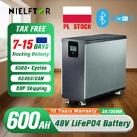 Batterie au Lithium LiFePO4 48V, 600ah, 30kwh, 100ah, 120ah, 200ah, 300ah, BMS 200a intégré, 6000 + Cycle pour système solaire, Stock EU PL 1