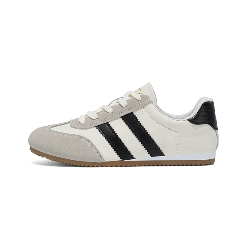 Board Shoes Women's Sneakers Muffin Thick Bottom Khaki Black White Color Matching Fashion Casual Sports