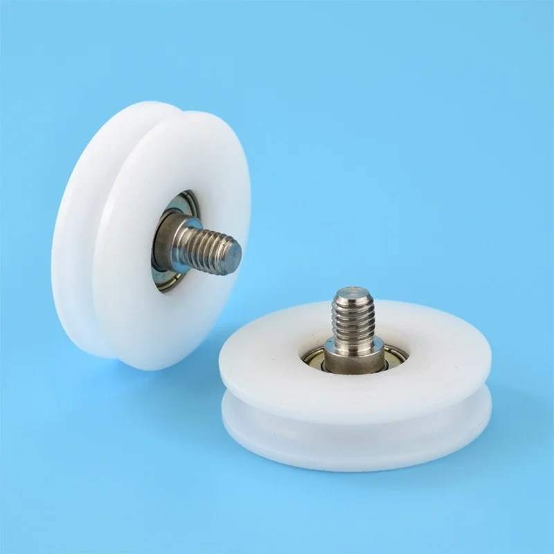 M8 M6 Screw Thread U groove roller guide wheel 8*50*12mm 50mm diameter POM nylon