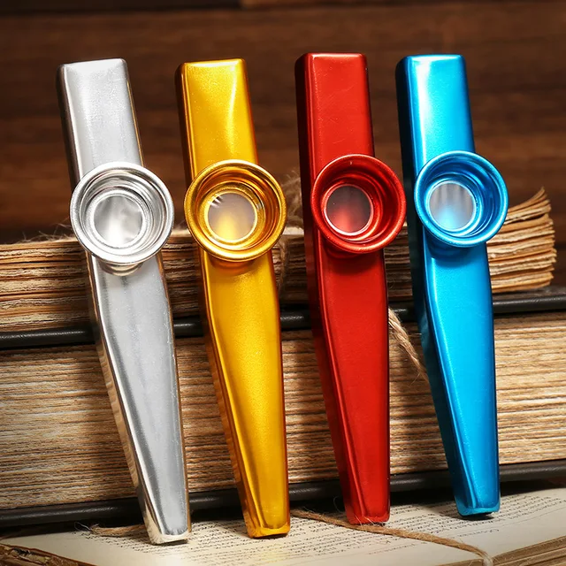 Kazoo In Metallo Per Bambini - Strumento Musicale Portatile Con 16 Membrane, Facile Da Usare - Foto 8