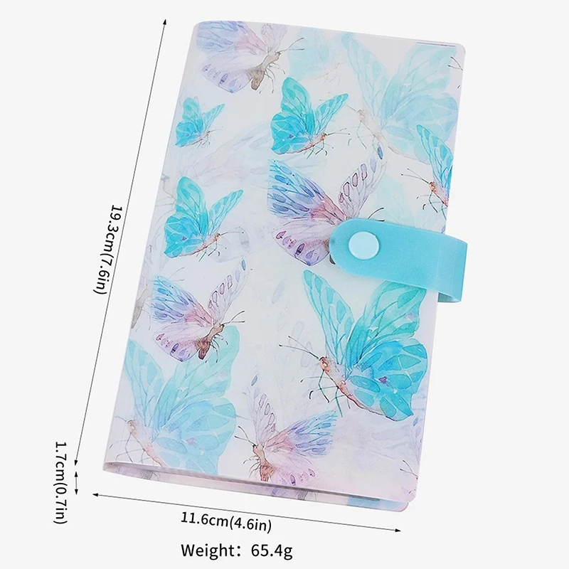 [E] 120/240 슬롯 네일 스티커 보관북 투명/나비/꽃/잎 커버 데칼 앨범 (작은 스티커용)