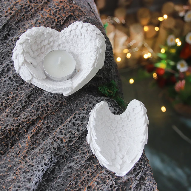 Tap Consume bad Silicone Mold Concrete Angel Wings | Silicone Mold Holder Wings Candles -  Clay Molds - Aliexpress