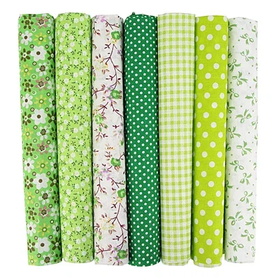 7-Piece Colorful Cotton Patchwork Fabric Set