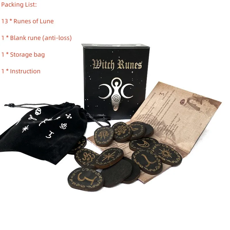 16Pcs-set-Wooden-Witch-Runes-Stone-Set-Engraved-Symbol-For-Meditation ...