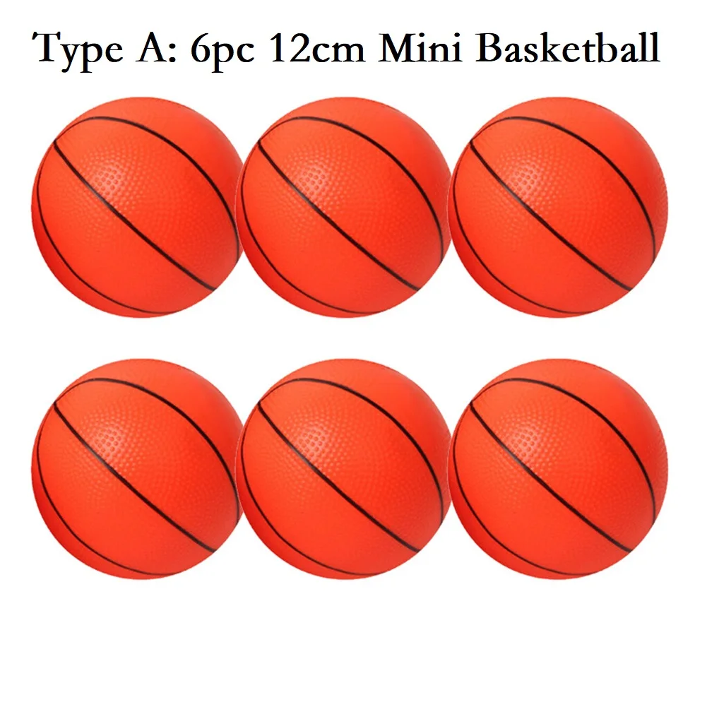 6pcs 10cm Small Basketball W/ Pump Mini Children Inflatable Basketballs Kids Indoor Outdoor Sports Toy Basket Ball Entertainment