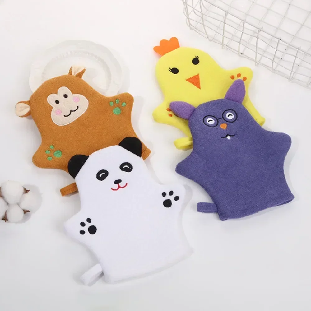 

Baby Bath Gloves for Kids Toddlers Cartoon Animal Shape Shower Brush Washcloth for Bathing Children Wash Clean Shower Massage