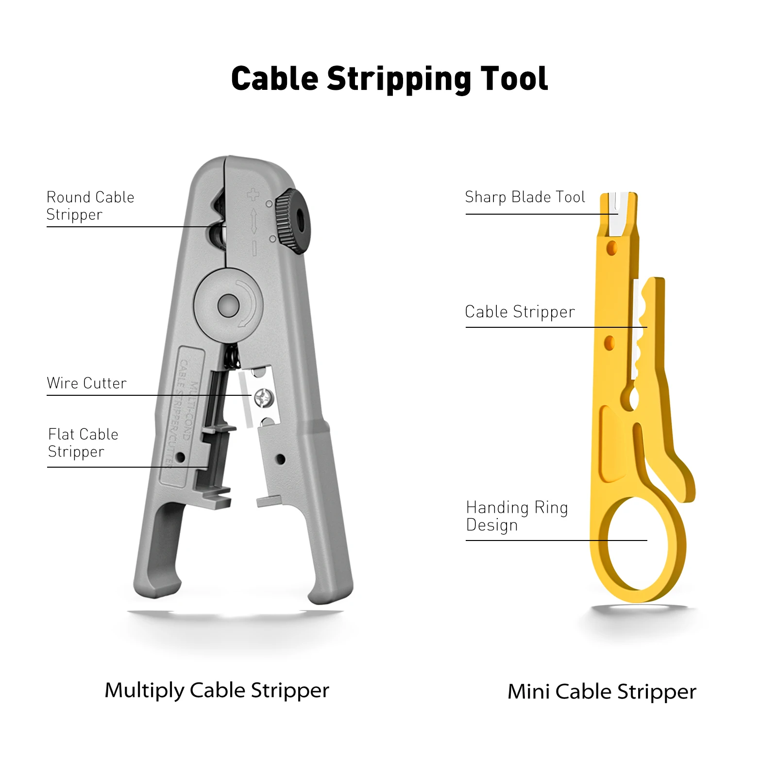 Natalink 8-in-1 RJ45 압착 도구 키트(패스 스루 크림퍼/케이블 테스터/스트리퍼 포함), STP/UTP용 Cat6 커넥터 및 부츠 50개