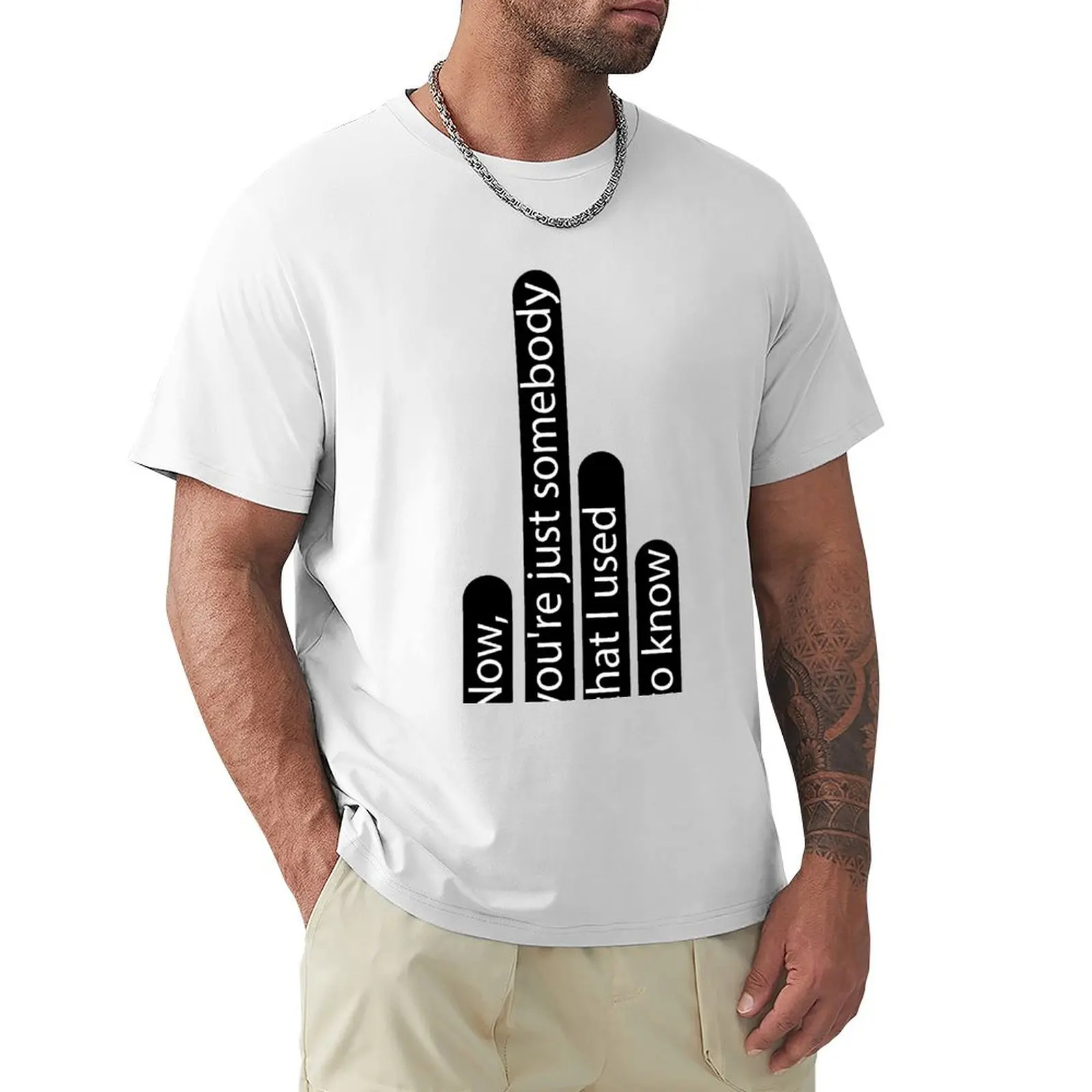 

Now you're just somebody that I used to know - Text T-Shirt cute tops for a boy summer tops heavyweight t shirts for men