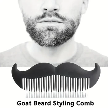 Pettine da uomo Mini pettine da barba tascabile nero per uomo Baffi in plastica Spazzola per capelli viso Barba Styling Pettini districanti Pettini da barbiere.